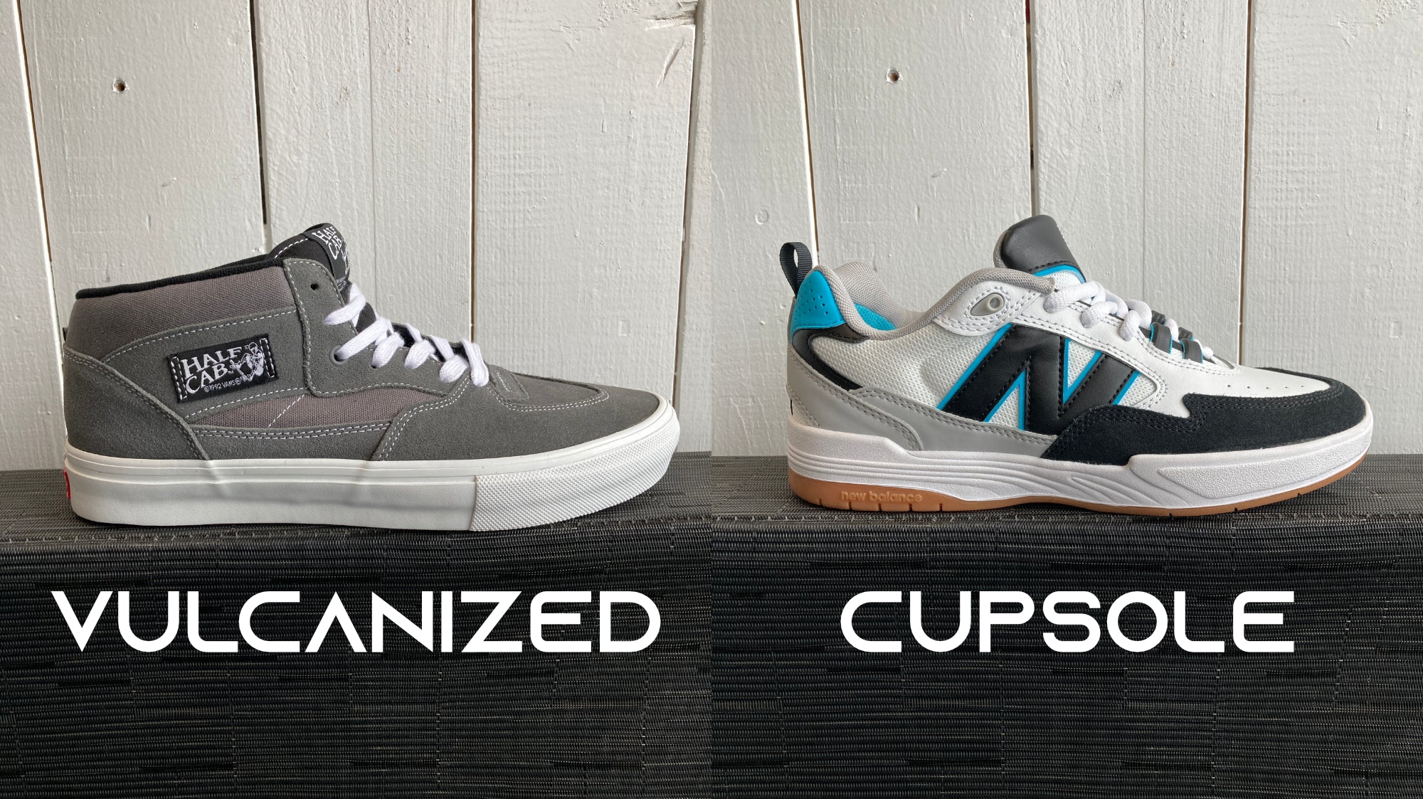 Versus Pro Shop blog on the differences between vulcanized and cupsole shoes.