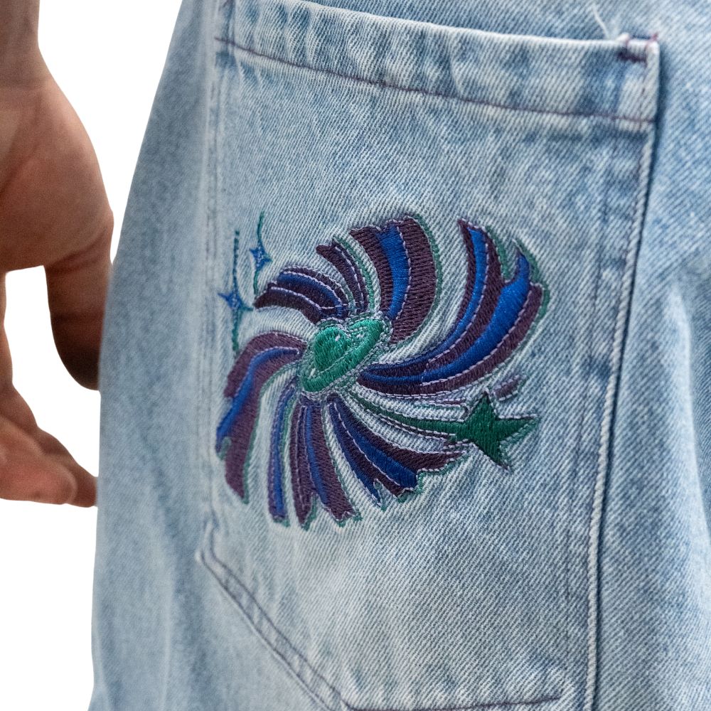 AURA MCB Vortex Denim Pants Back Pocket Design