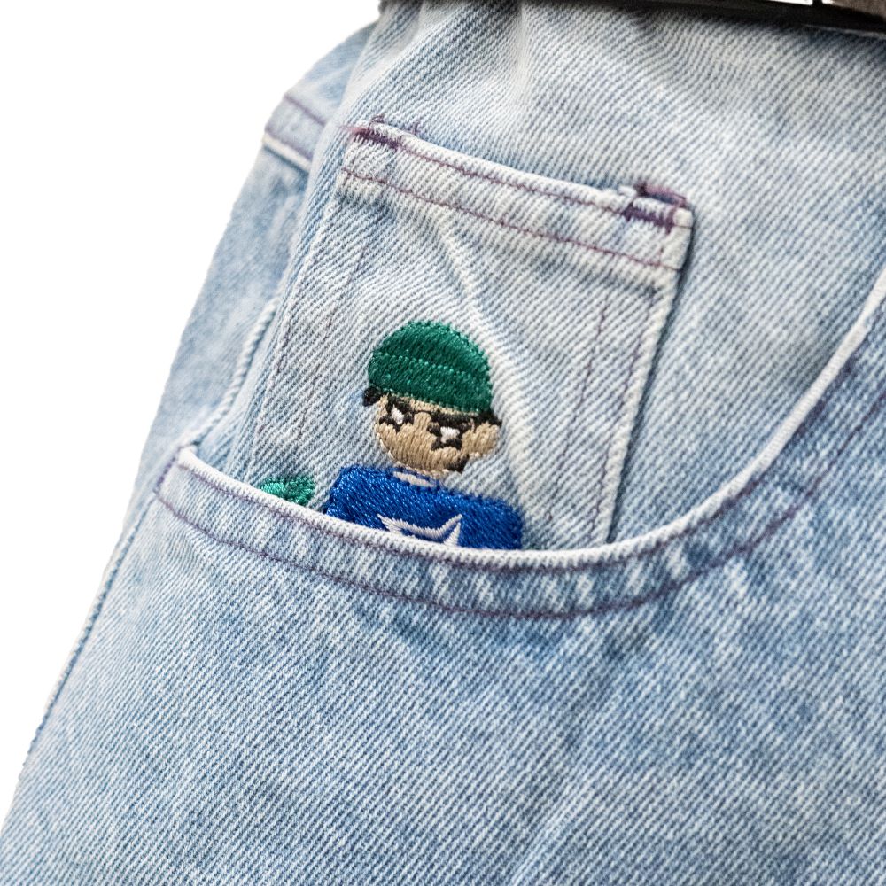 AURA MCB Vortex Denim Pants Front Pocket Design