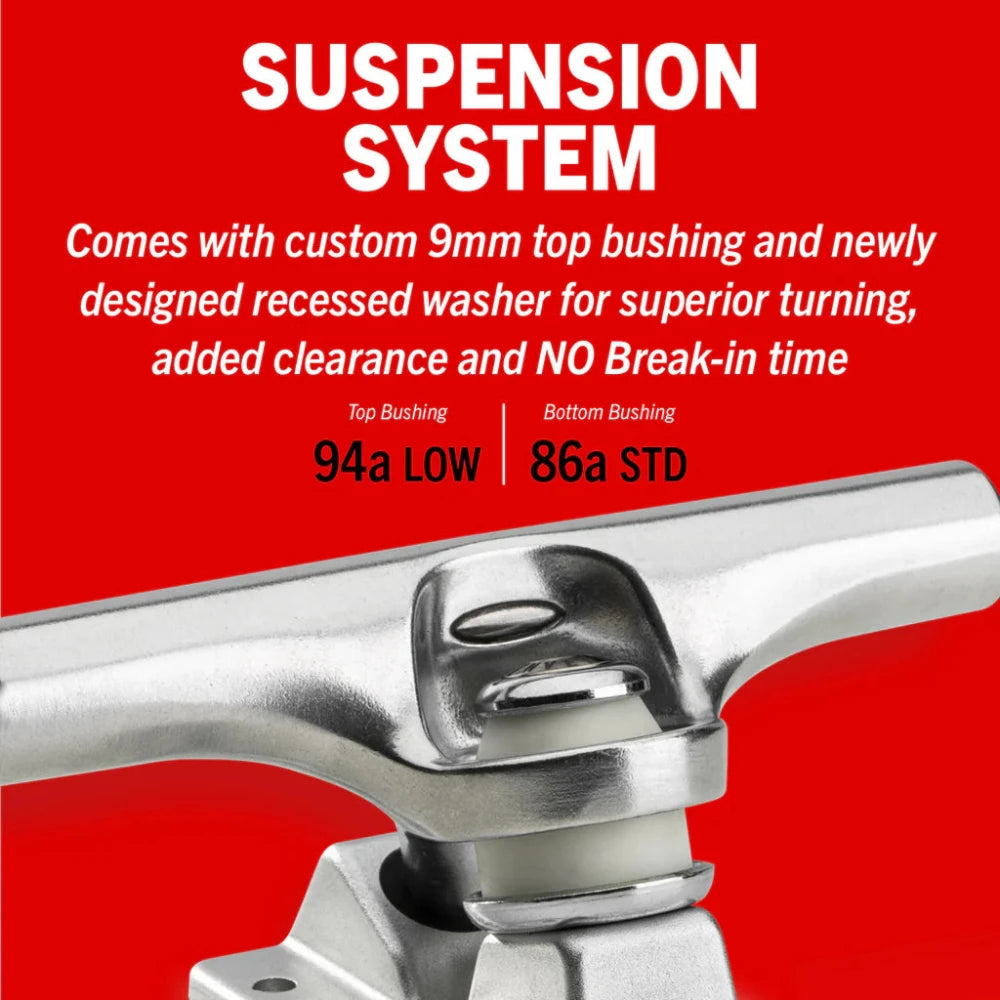 Ace AF1 Inverted Polished Hollowed Skateboard Trucks Suspension System With Dual Density Bushings