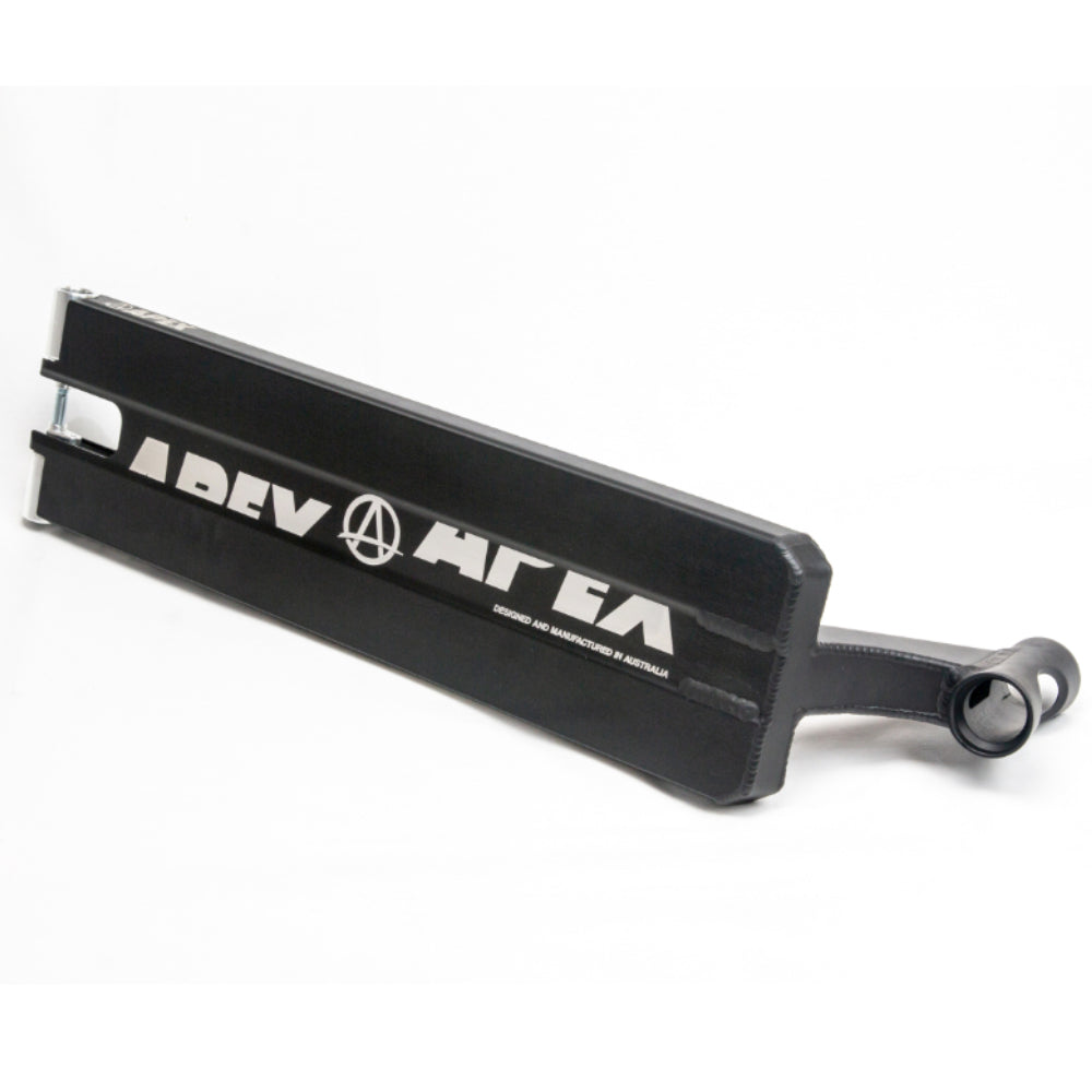 Apex Boxed 6" Black Street Scooter Deck The latest addition to our range is the 6” wide deck. This deck has been refined and perfected over the last year to create a durable, light and well balanced street deck. For riders looking to progress their street riding, this deck is the perfect fit.