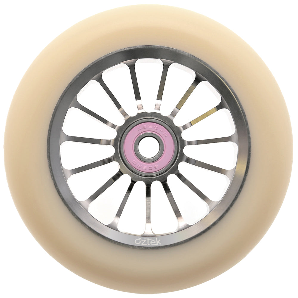 Aztek Architect 2 110mm Freestyle Scooter Wheels Space Gray with Cream PU