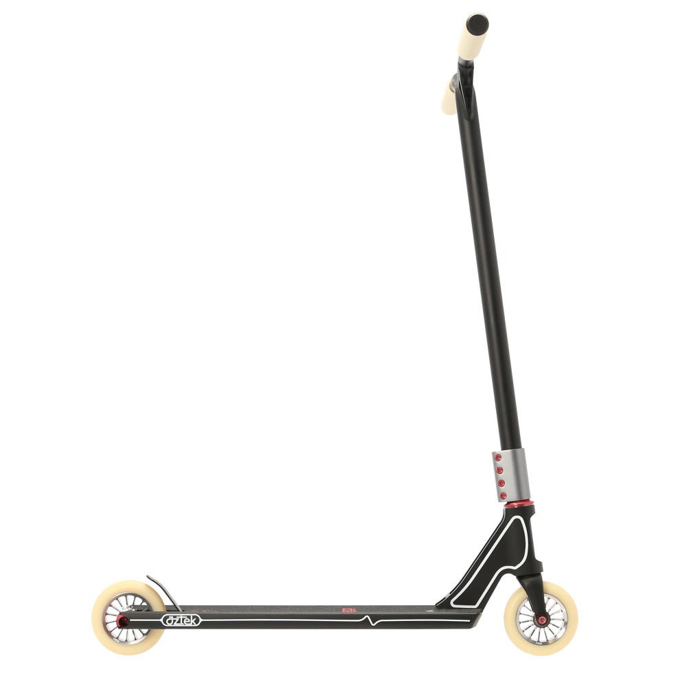Aztek Fountain 2024 Scooter Complete Satin Black Side View with Architect 2 110mm Wheels