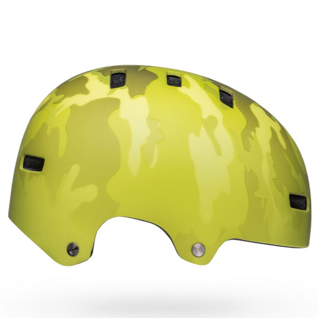 Bell Youth Span Matte Hi-Viz Camo Yellow Certified Helmet Side