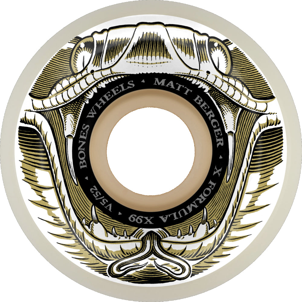 Bones X-Formula Berger Battlesnake V5 Sidecut X-99a 52mm - Skateboard Wheels