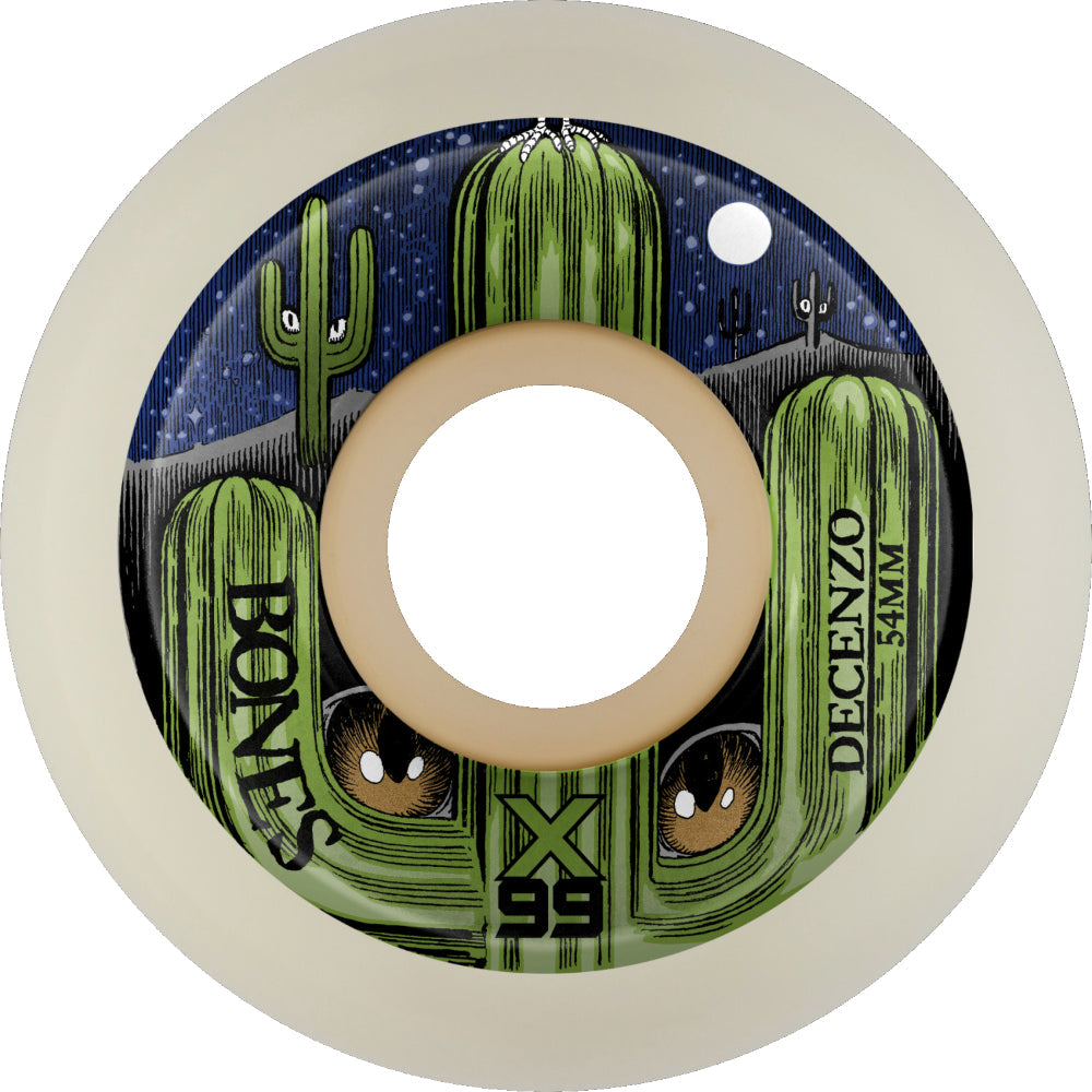 Bones X-Formula Decenzo Cat Eye Cacti V5 Sidecut X-99a 52mm - Skateboard Wheels