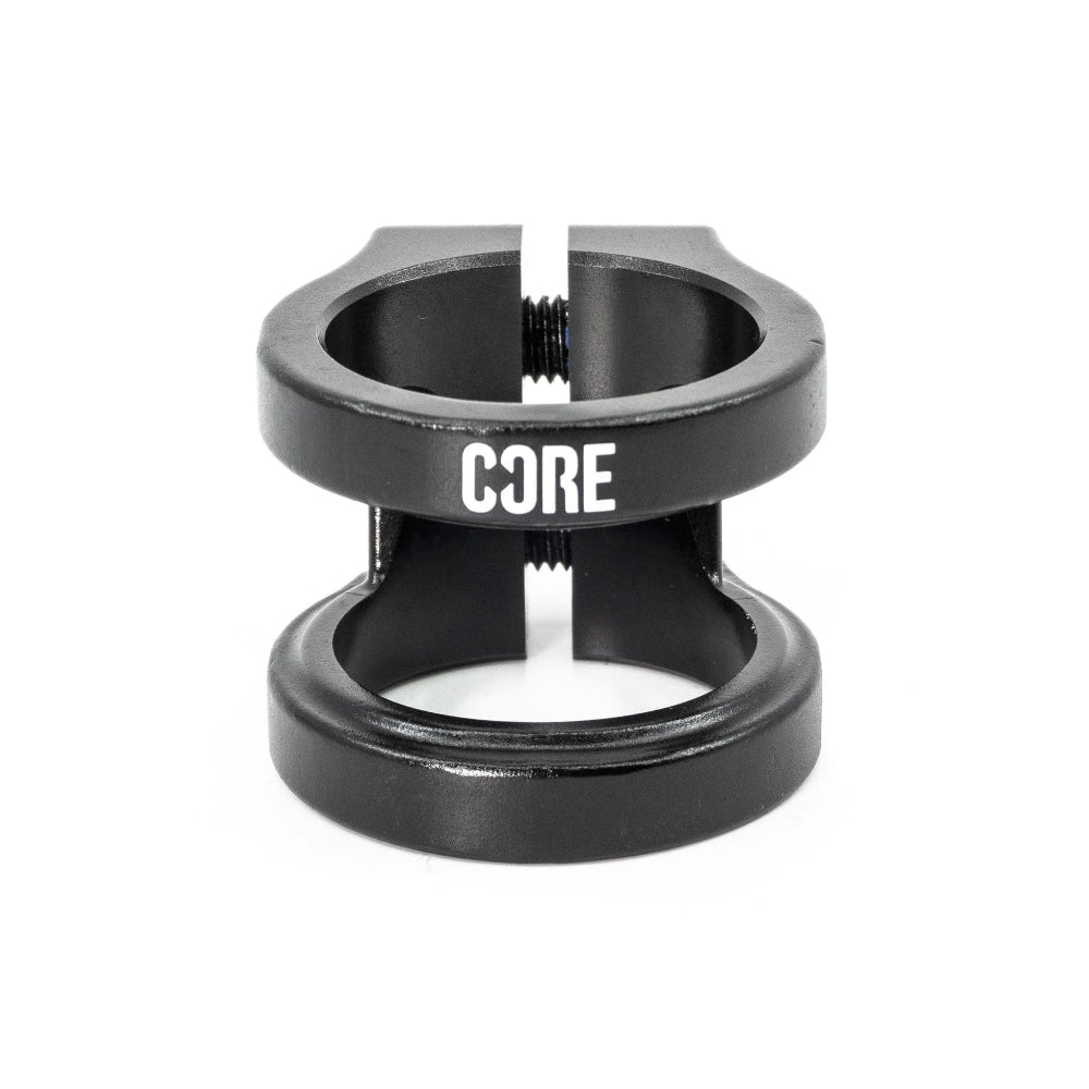 Core Venom Double Scooter Clamp Black Front Logo View