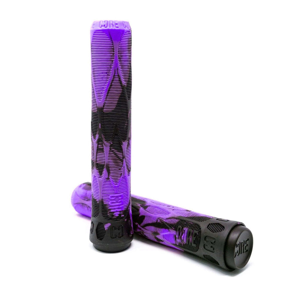 Core Pro 170mm Soft Handlebar Grips Black Purple Swirl