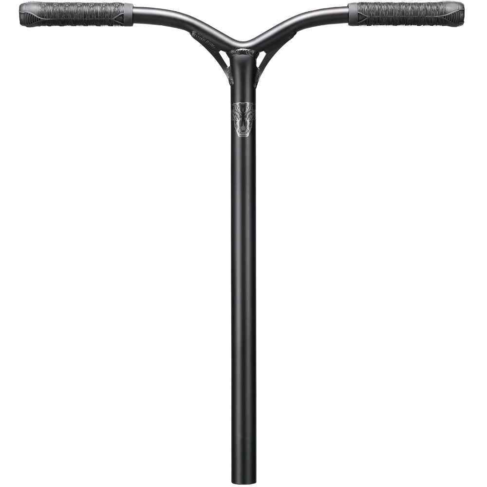 Envy Bull Aluminium Scooter Bars Black Front View With Grips