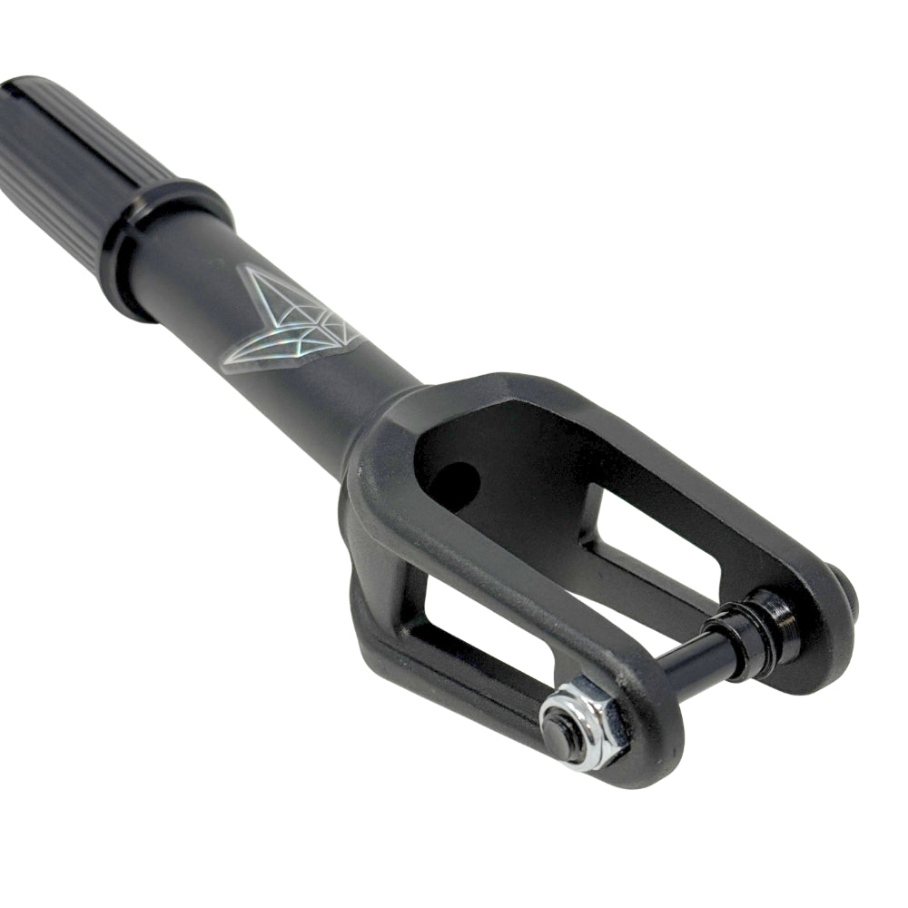 Envy Declare V2 IHC Scooter Fork Black M8 Close Up On Axle