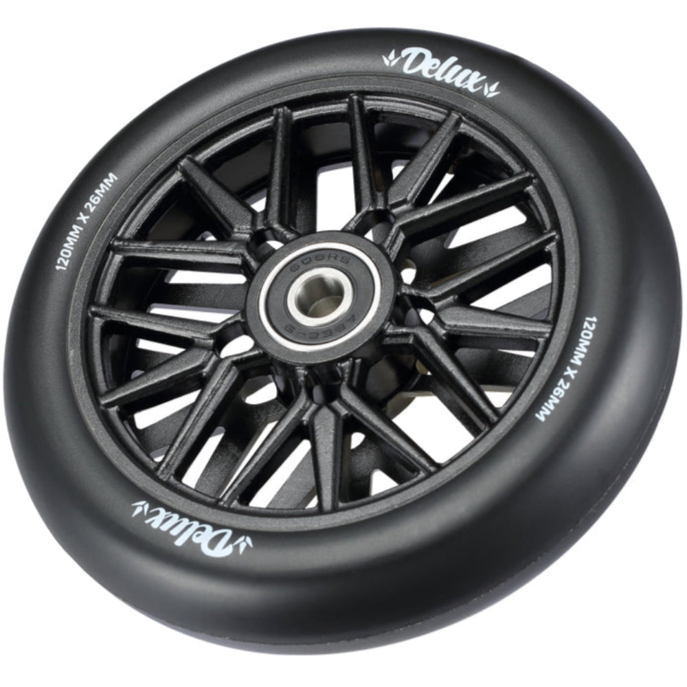 Envy Delux 120x26mm Scooter Wheels Black Angle View