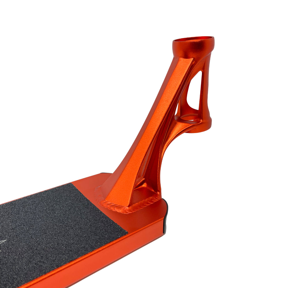 Envy PX-ONE Park Scooter Deck Orange Neck Close Up