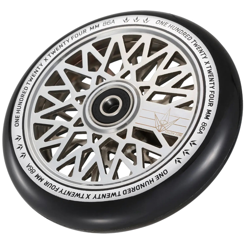 Envy Diamond Hollowcore 120mm Scooter Wheel Chrome Angle