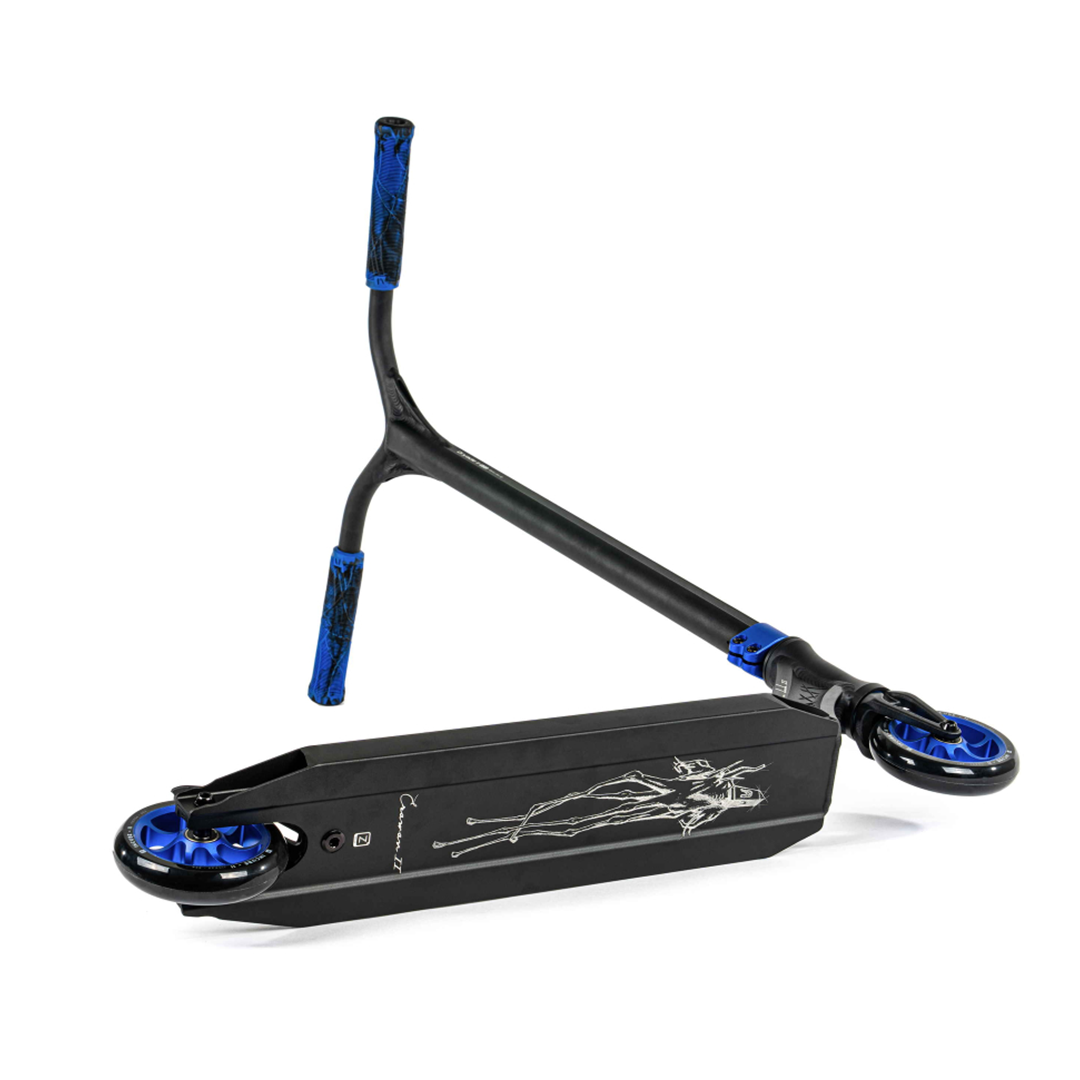 Ethic DTC Erawan V2 Blue Park Super Light Freestyle Complete Scooter Bottom Deck designs