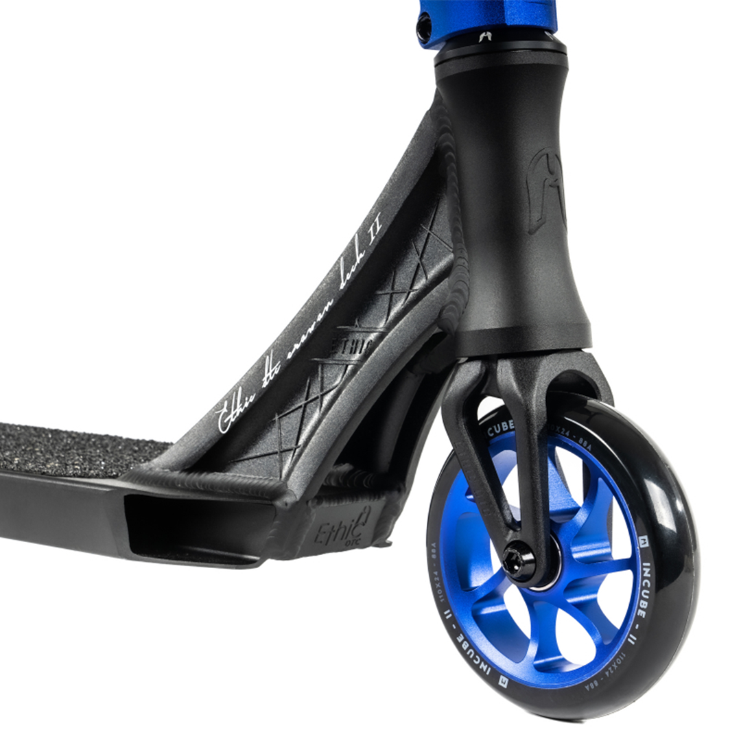 Ethic DTC Erawan V2 Blue Park Super Light Freestyle Complete Scooter with legion V2 fork and Incube V2 110mm wheels