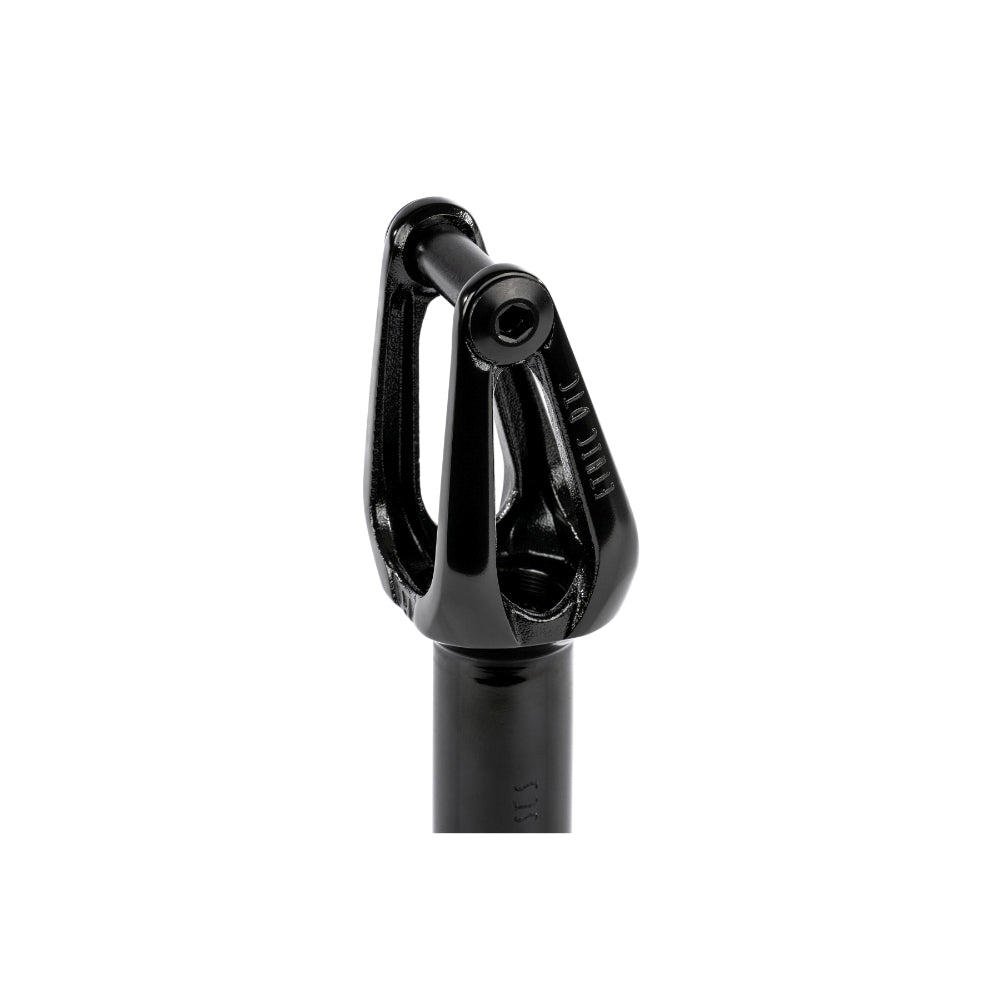 Ethic DTC Heracles Steel 12STD HIC Freestyle Scooter Fork Black Mirror Close-up