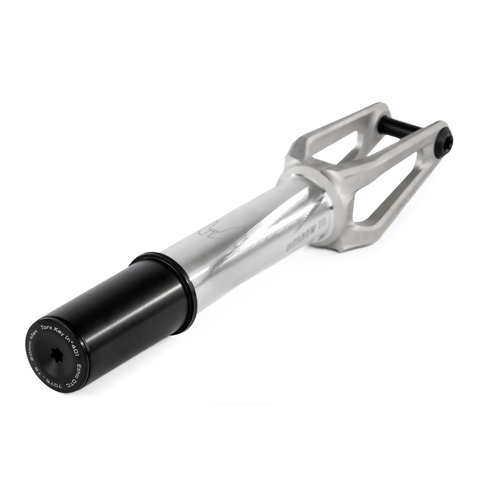 Ethic DTC Merrow V3 HIC Lightest Freestyle Scooter Fork Raw Top Angle
