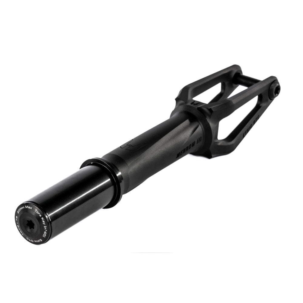 Ethic DTC Merrow V3 IHC Lightest Freestyle Scooter Fork Black Top Angle View