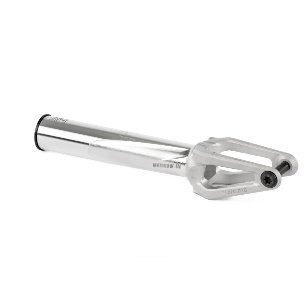 Ethic DTC Merrow V3 SCS Freestyle Scooter Fork Raw Angle View