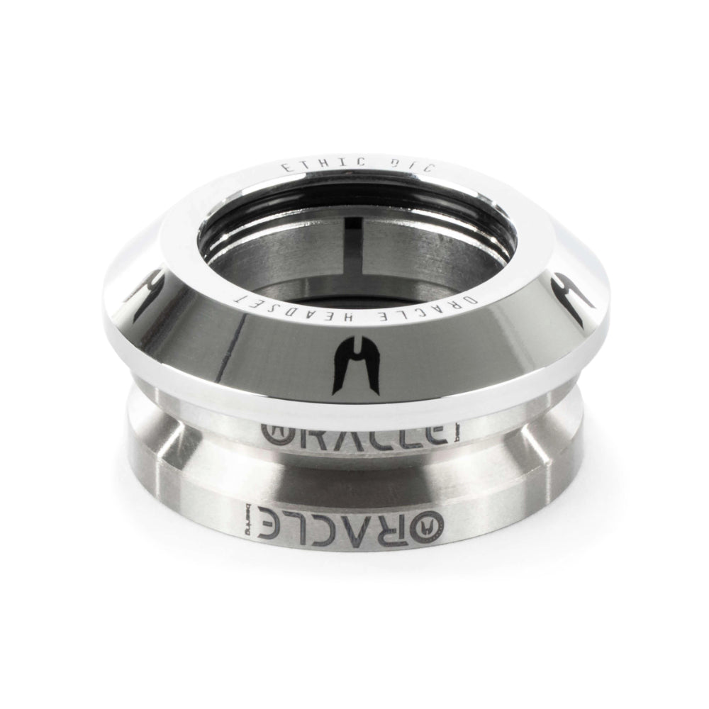 Ethic DTC Oracle - Headset Brand new headset form Ethic DTC - improved friction (even under high compression) - first freestyle/BMX headset bearing optimized for freestyle shocks and charges - 15% lighter (-10g) - improved compression ring design