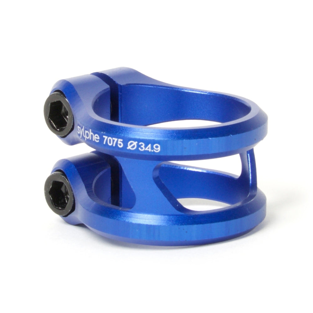 Ethic Sylphe - Scooter Clamp It has a minimalist design and and a good tightening power thanks to the M8 screws. Blue