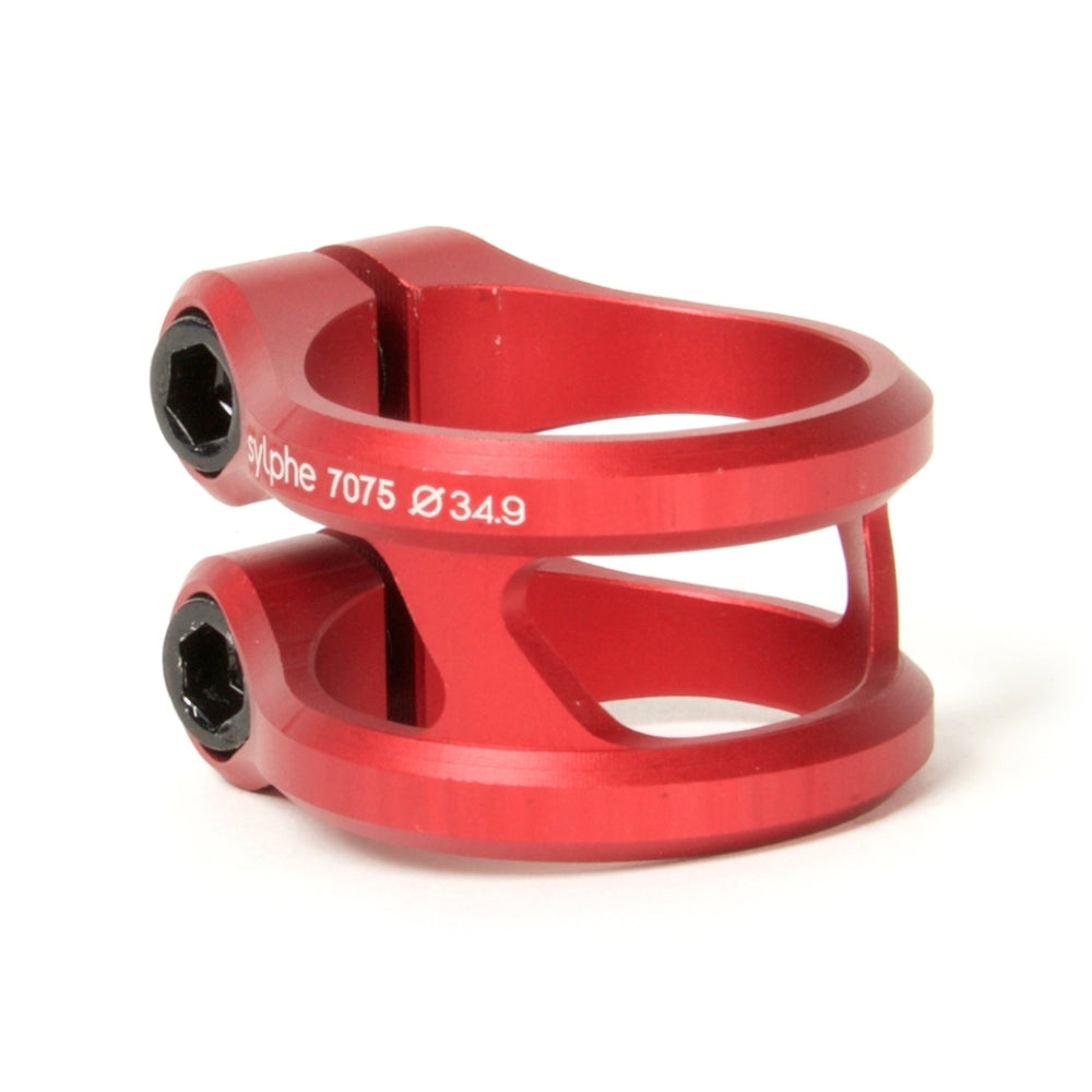 Ethic Sylphe - Scooter Clamp It has a minimalist design and and a good tightening power thanks to the M8 screws. Red