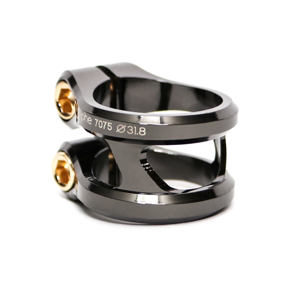 Ethic Sylphe - Scooter Clamp It has a minimalist design and and a good tightening power thanks to the M8 screws. Black Chrome