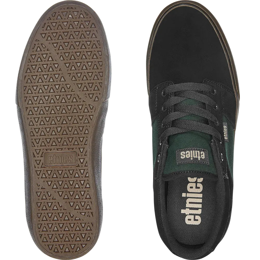 Etnies Barge LS Shoes Black / Brown / Green Top Bottom View