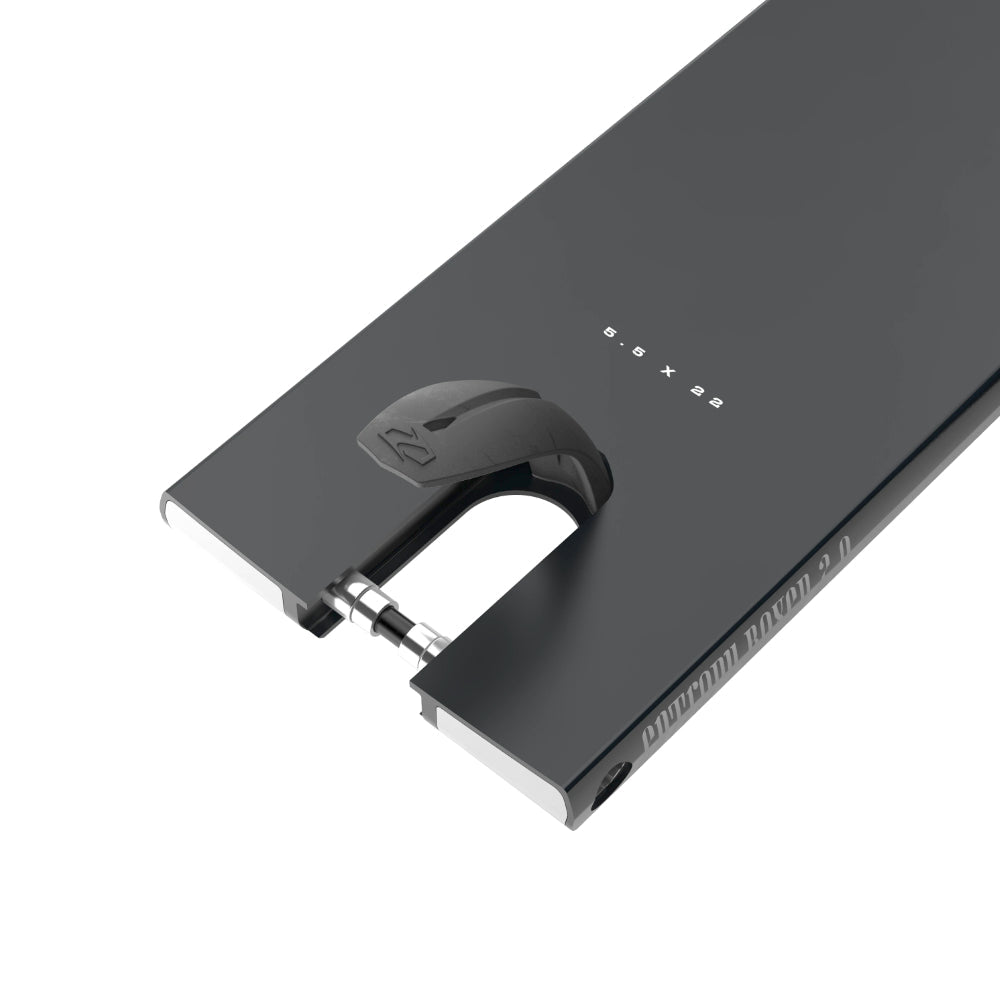 Fuzion Entropy 2.0 Boxed Matte Black Freestyle Scooter Deck Top Nylon Steel Brake