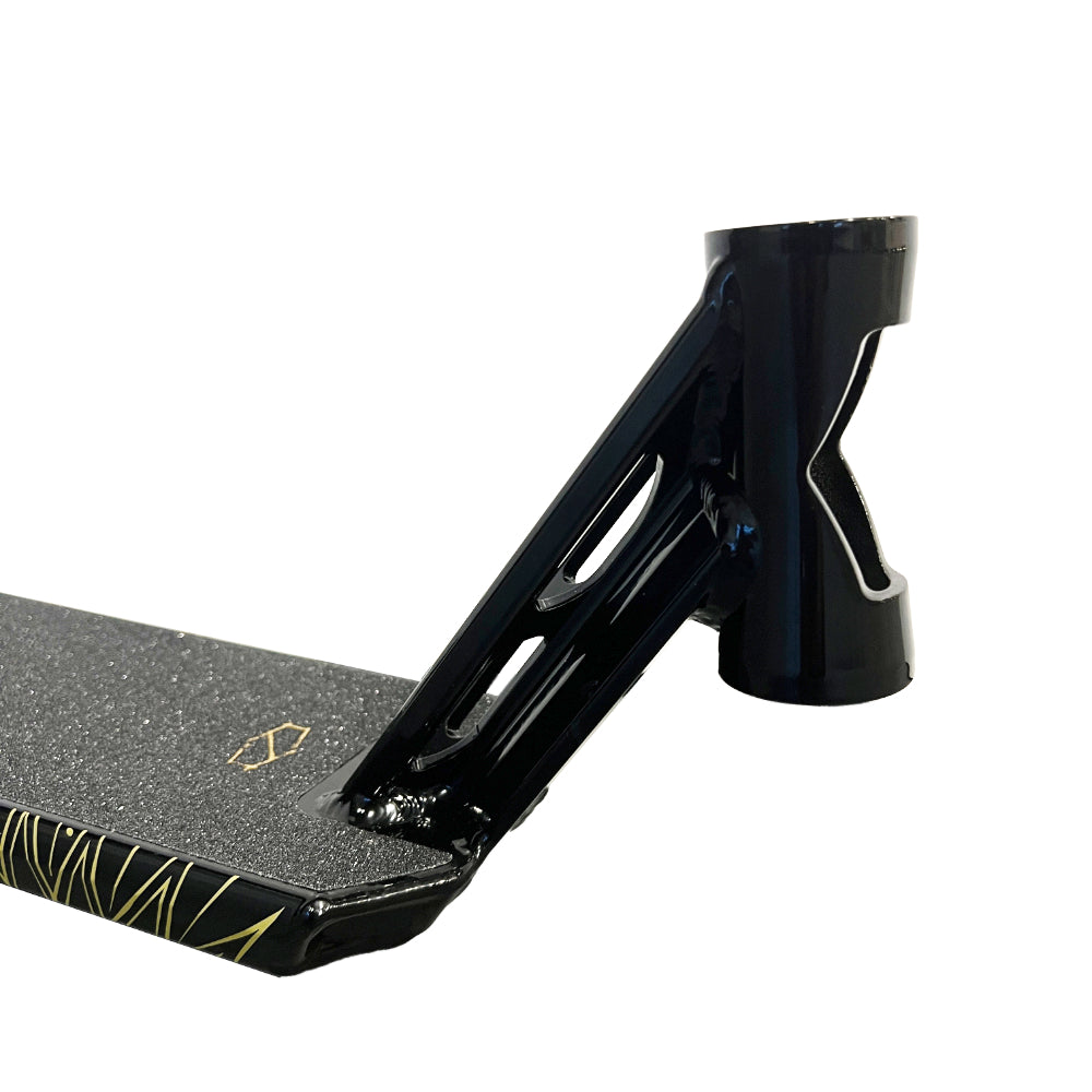 Fuzion Entropy 2.0 Prophecy Gold Park Freestyle Scooter Deck Forged Neck