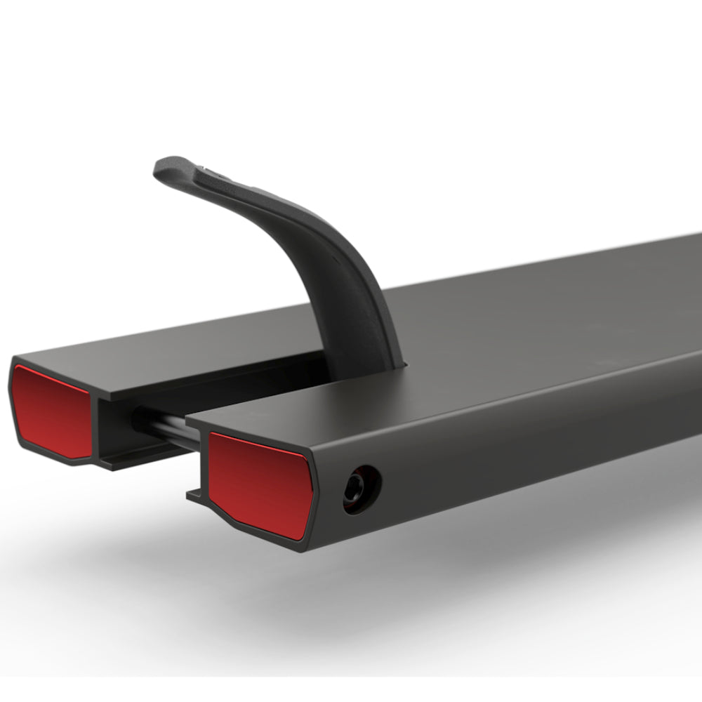 Fuzion Entropy Boxed Black - Scooter Deck Right Angle Close Up Back