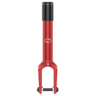 Fuzion Paradox Scooter Fork In Red. Strong, light, & compatible. Fuzion has re-enter the fork game with an absolute monster that should set a new standard in the industry. 