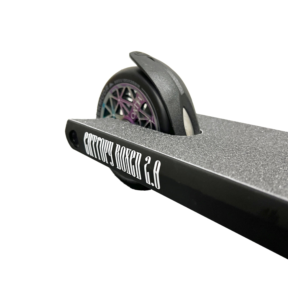 Fuzion x Oath Tricolor Madness Black Custom Scooter Back Boxed Deck