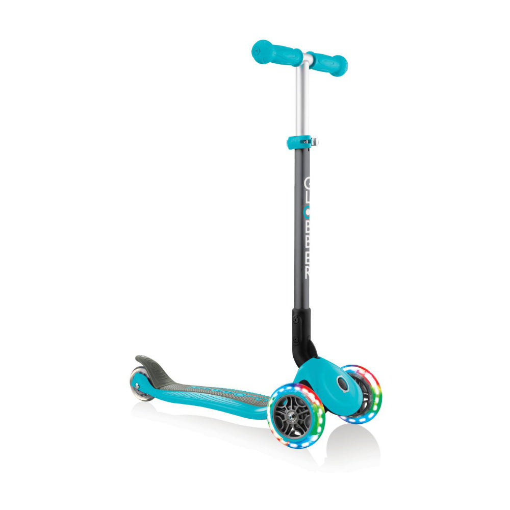 Globber Primo Foldable With Lights - Scooter Complete Teal