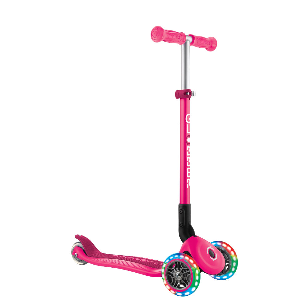 Globber Primo Foldable With Lights 3-wheels Scooter Complete Deep Pink