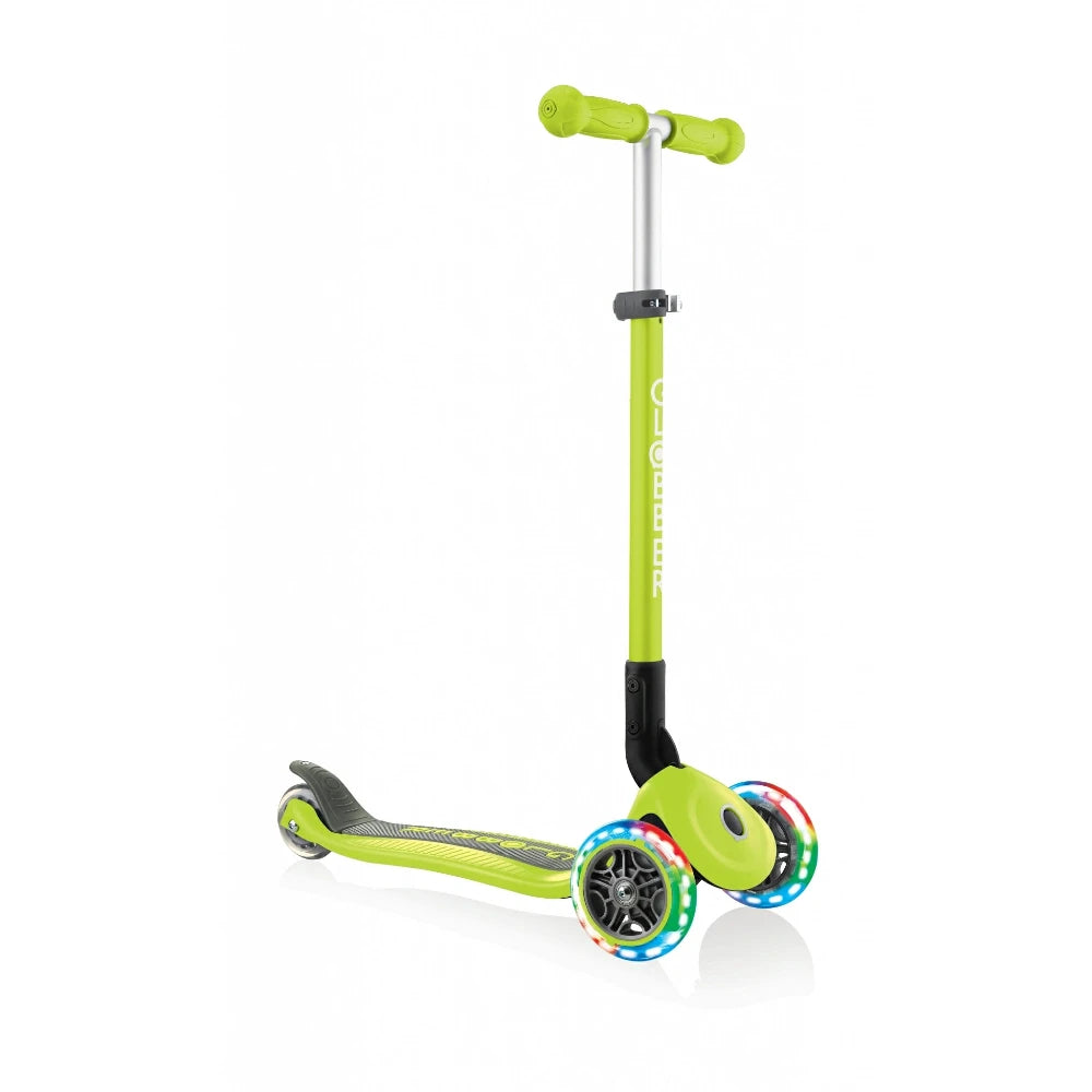 Globber Primo Foldable With Lights Scooter Complete Green