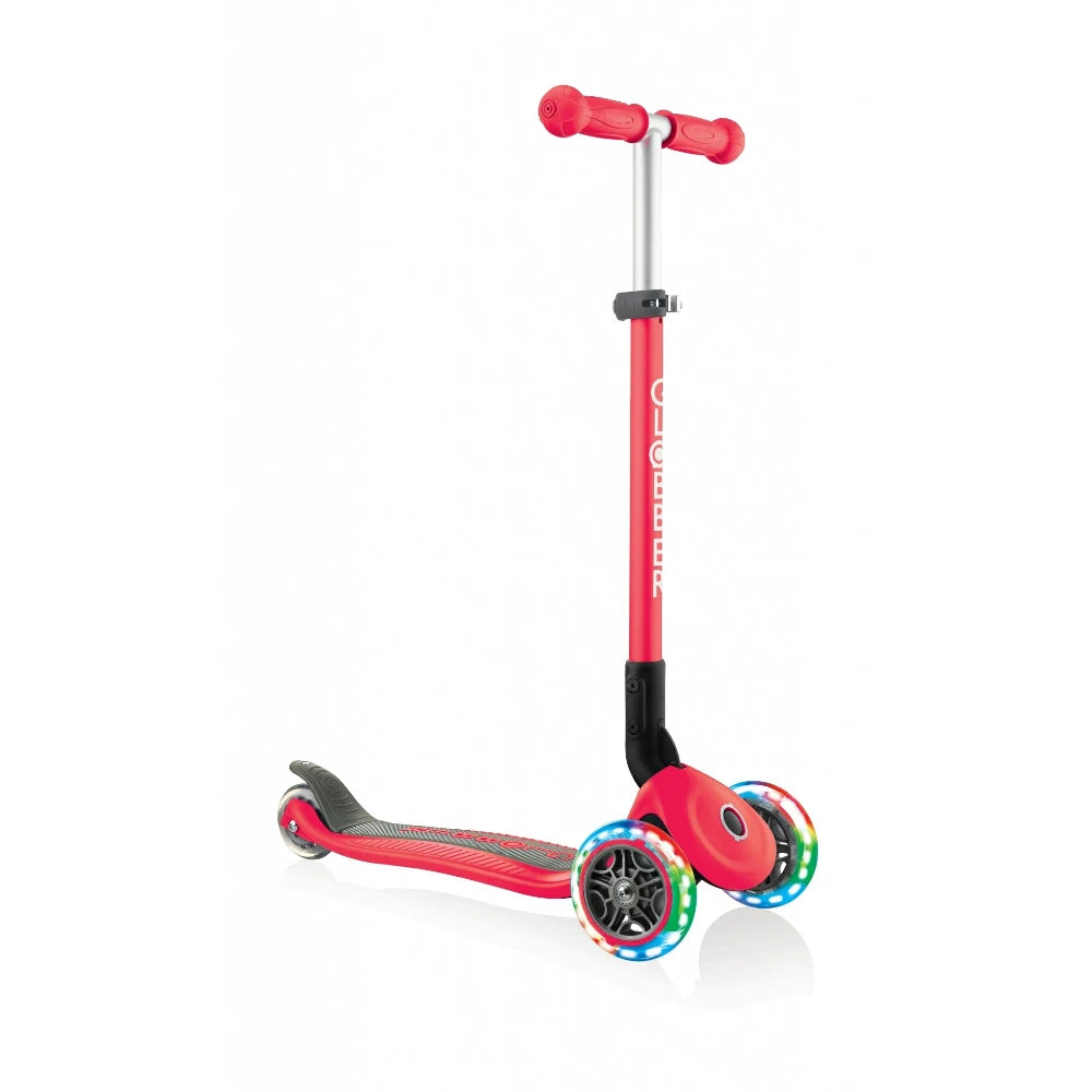 Globber Primo Foldable With Lights Scooter Complete Red