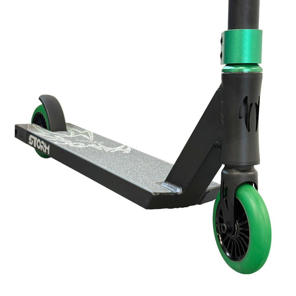 Havoc Storm Scooter Complete Green Close Up
