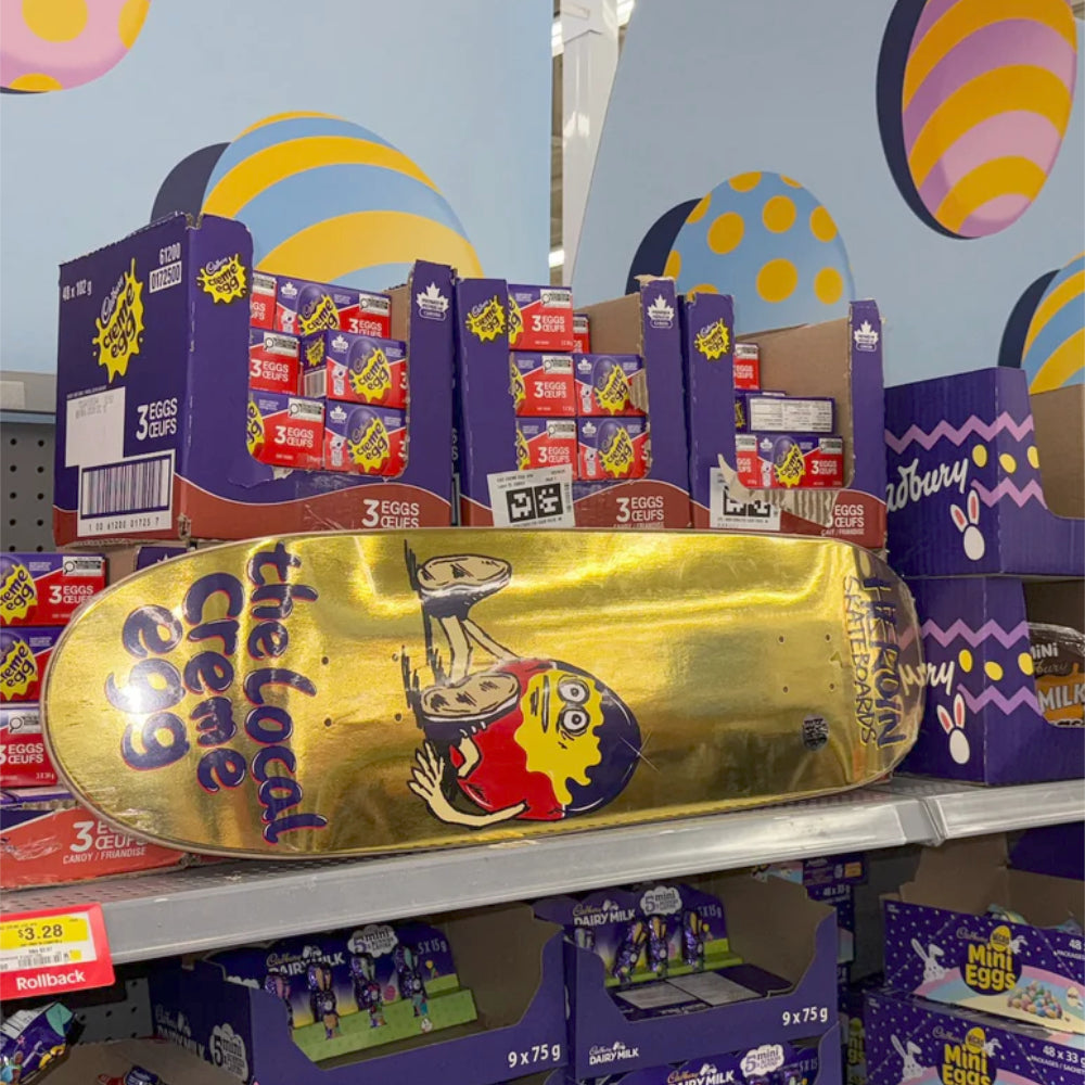 Heroin X The Local Creme Egg Limited Edition 9in Skateboard Deck With Cfreme Egg Boxes