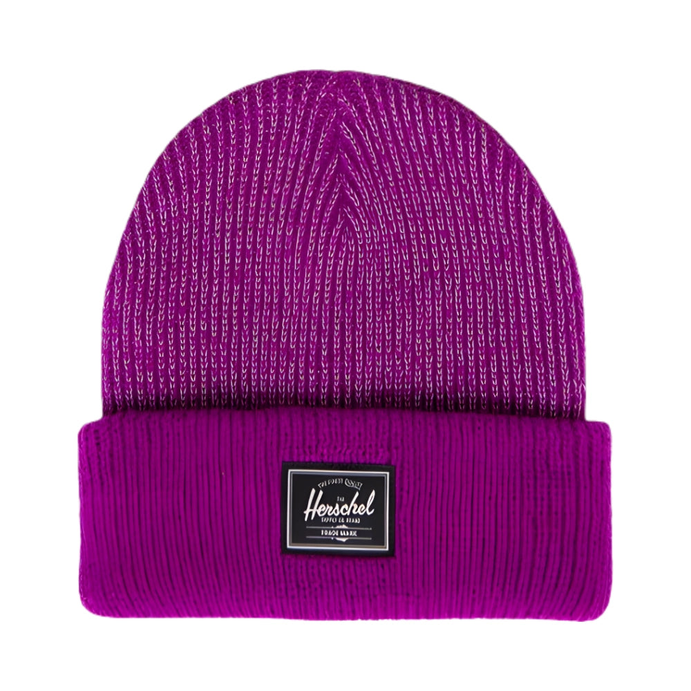 Herschel Kids Elmer Reflective Ribbed Beanie Clover Front