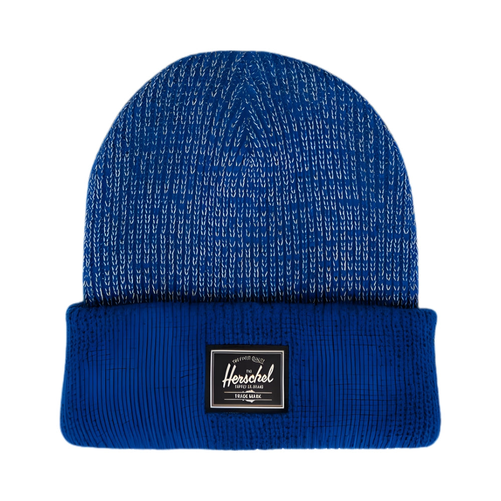 Herschel Kids Elmer Reflective Ribbed Beanie Nautical Blue Front