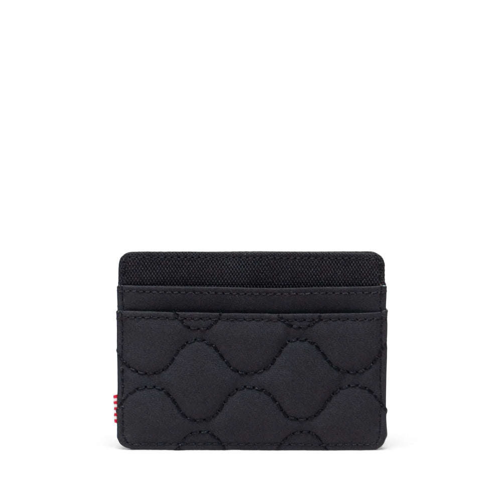 Herschel Charlie Quilted Capsule Cardholder Black Back View