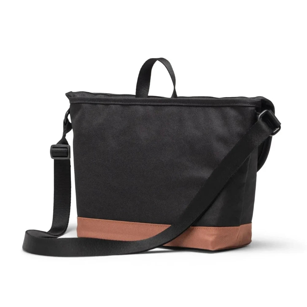 Herschel Cove Messenger Small Bag Black / Saddle Brown Back