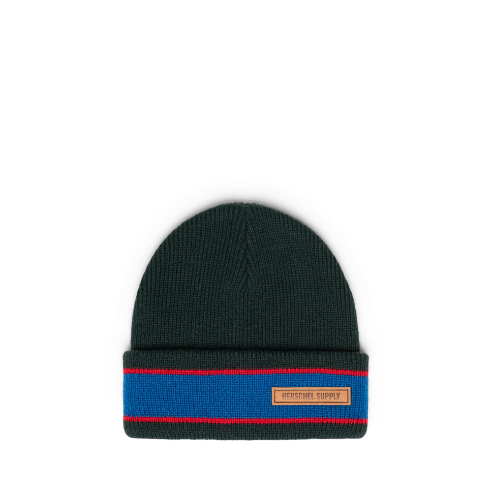 Herschel Elmer Ribbed Vintage Stripe Beanie Pondera Pine