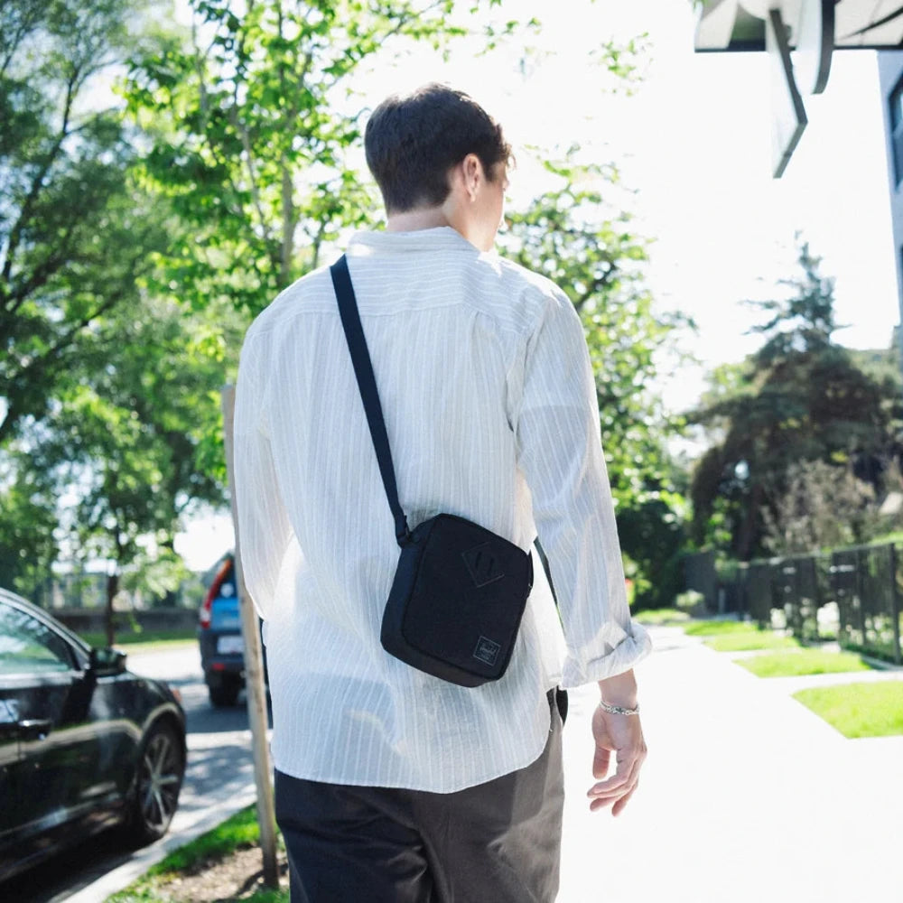 Herschel Heritage Ripstop Crossbody Bag Black Tonal Lifestyle