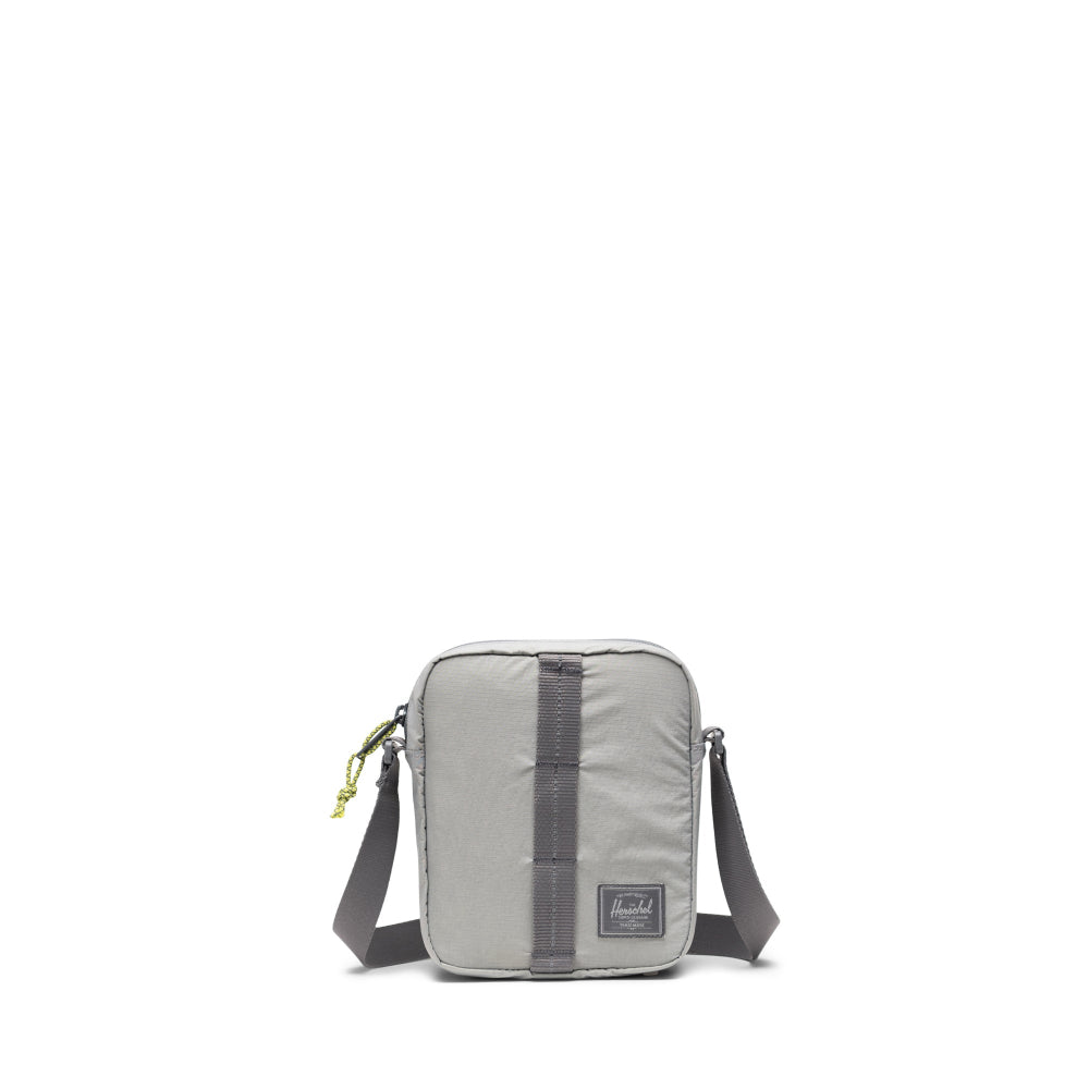 Herschel Heritage Ripstop Reflective Crossbody Bag Ultimate Grey / Stone Mountain Front View in the light