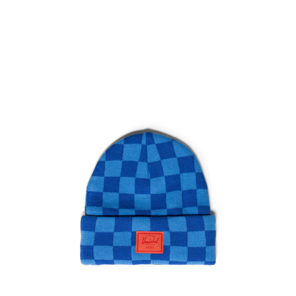 Herschel Kids Elmer Graphic Beanie Checkerboard Blue