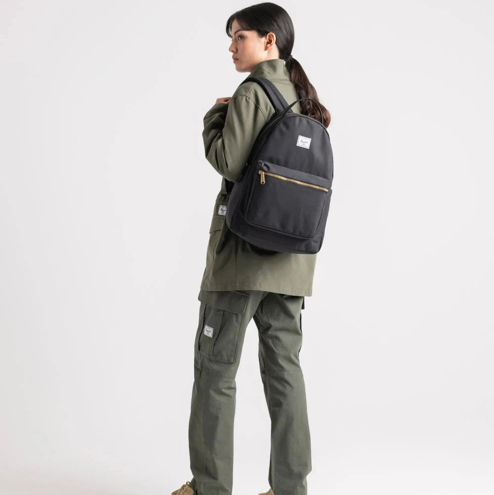 Herschel Nova Backpack Black Girl Model Back