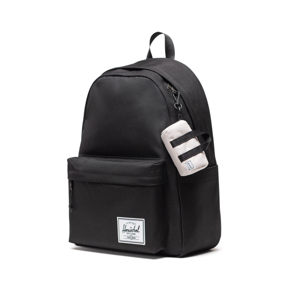 Herschel Novel Duffle Bag Charm White Installed On Backpack