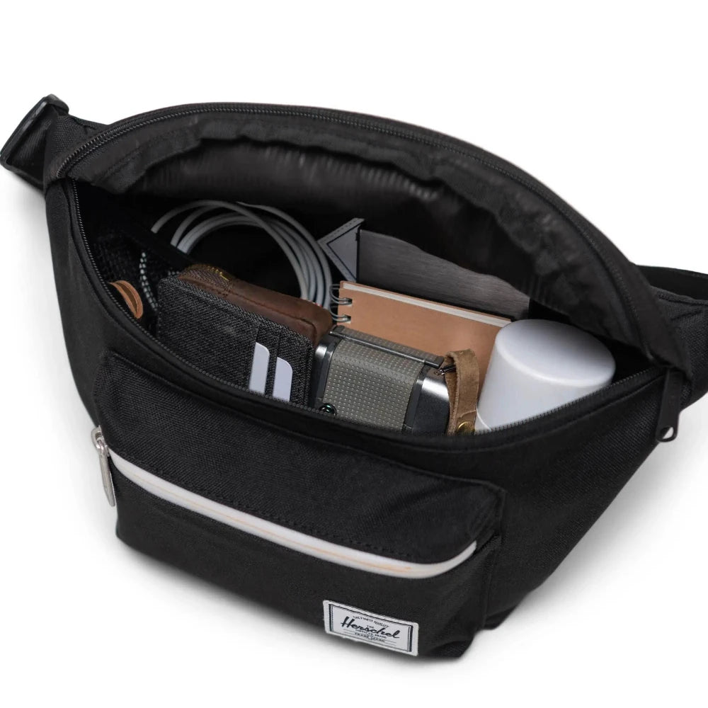 Herschel Pop Quiz Hip Pack Black Tonal Opened